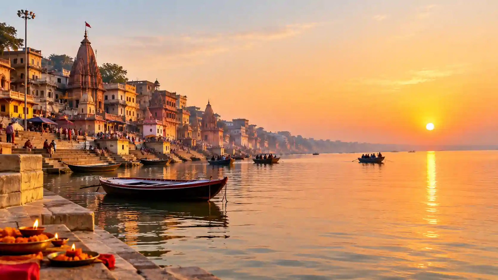 Private car and driver on a scenic India road trip route